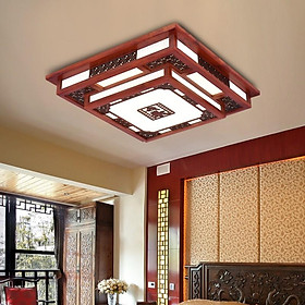 Đèn ốp trần gỗ phong cách cổ Trung Quốc LED 3 màu ánh sáng( Tùy Chọn)