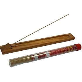 Mua Nhang Trầm Không Tăm PHÚC LINH TẶNG Máng Gỗ Đốt| Nắp Đỏ_20gr_20cm_80que_Trầm Hương Thư Giãn  Cam Kết Không Hương Liệu và Hóa Chất