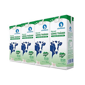 Sữa tươi tiệt trùng Lothamilk có đường 180ml lốc 4 hộp
