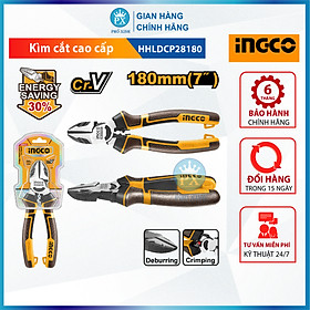 Bộ 3 kìm đa năng cao cấp cách điện INGCO HKHLPS2831 - Kềm cắt 7" kềm răng điện 8" kềm mũi nhọn 6" thép CrV siêu bền cứng