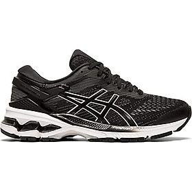 ASICS Women's Gel-Kayano 26 (D) Running Shoes, 5M, Black/White