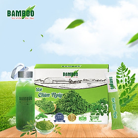 Bột Chùm ngây Bamboo 100% Nguyên Chất Sấy Lạnh - Ngừa ung thư, ổn định đường huyết hộp 60g/ 20 gói
