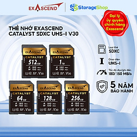 Thẻ nhớ máy ảnh SD Exascend Catalyst V30 U30 256GB đọc 180MB/s ghi 150MB/s hàng chính hãng BH 5 NĂM