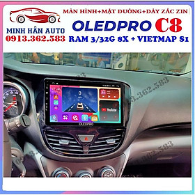 Combo màn hình OLEDPRO C8 kèm mặt dưỡng,dây nguồn cho xe VINFAT FADIL