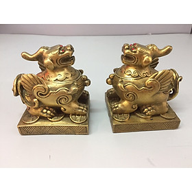 Mua Tuỳ Hưu đồng comboo bộ 2 ông   Dài 7 cm  sâu 8cm  cao 9 5 cm