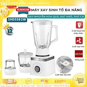 Máy Xay Sinh Tố 3 Cối Sunhouse SHD5582W (400W) - Hàng chính hãng