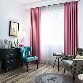 Mua Rèm cửa vải LUCYA18-32 có thanh treo hợp kim nhôm màu vàng đồng đầu nhọn - cao cố định 2m1