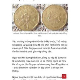 Mua Đồng xu may mắn Singapore 1 Đô la (hình thật) Phong Thuỷ