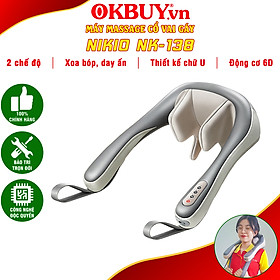 Máy Massage Cổ Vai Gáy Nikio NK-138 - Động Cơ 6D Xoa Bóp Chuyên Sâu, Giảm Đau Mỏi, Căng Cứng Cổ Vai Gáy Cực Nhanh, Pin Sạc Không Dây Tiện Lợi