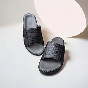 DÉP QUAI NGANG CHẤT LIỆU DA BÒ VATIS VA2046 | KHÂU ĐẾ CHẮC CHẮN