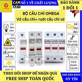 Mua Hộp cầu chì RT 18-32X kèm ruột cầu chì sứ 2A-32A  cầu trì ống kèm đế cầu chì cầu chì oto  cầu trì xe máy nồi cơm điện