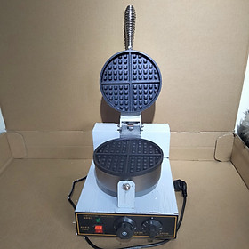Máy Làm Bánh Kẹp Waffle Đơn Công Nghiệp Waffle Baker 220V Machine Iron Tặng Công Thức Làm Bánh PVN4500