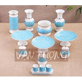 Mua  SẴN  BỘ ĐỒ CÚNG HOẠ TIẾT VÂN XANH
