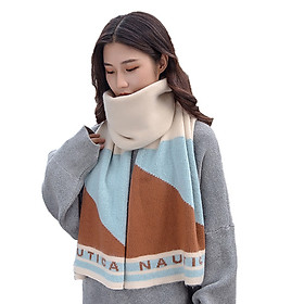Khăn len quàng cổ phối màu siêu dày siêu ấm K01