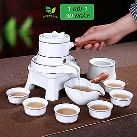 Mua Bộ ấm chén pha trà cối xay Bạch Định