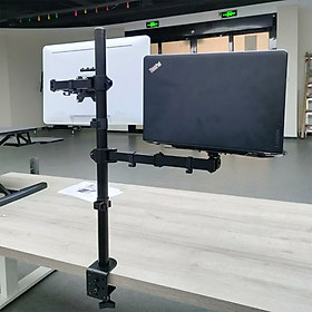 Mua Giá Treo Màn Hình 17-32 Inch Kèm Giá Đỡ Laptop M076/ M077 / Tải Trọng 8Kg - Tay 38 Cm - Lắp Đặt Kẹp Bàn