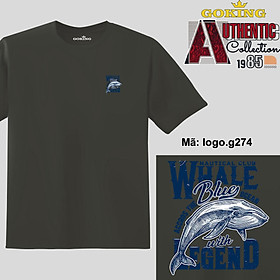 WHALE, mã logo.g274. Áo thun nam nữ in logo đẹp, form unisex. Áo phông GOKING hàng hiệu, quà tặng cao cấp cho gia đình, cặp đôi, lớp nhóm, doanh nghiệp