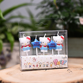 Nến trang trí bánh kem Hello Kitty 8x10x2cm