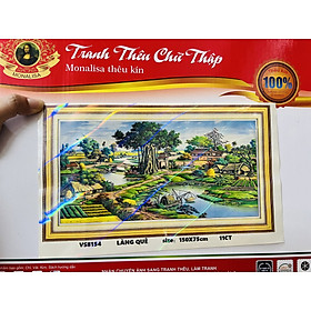 Mua Tranh thêu kín Phong cảnh làng quê vs8154  kích thước 150 x 70 cm