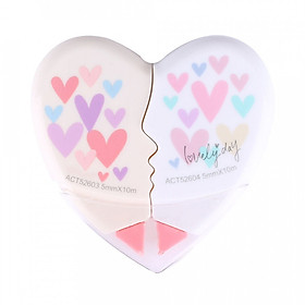 Bút Xóa Kéo Hình Trái Tim Dễ Thương 2 Trong 1 (2 Cái) (1 Size)