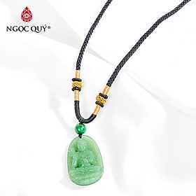Mặt dây chuyển phật bản mệnh tuổi Ngọ Đại thế chí bồ tát ngọc tủy xanh Ngọc Quý Gemstones