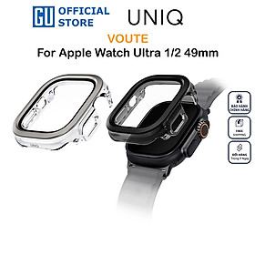 Ốp Mặt Đồng Hồ UNIQ VOUTE Cho Apple Watch Ultra 1/2 49mm Bao Gồm Kính Bảo Vệ Cảm Ứng Siêu Nhạy Độ Cứng 9H Hàng Chính Hãng