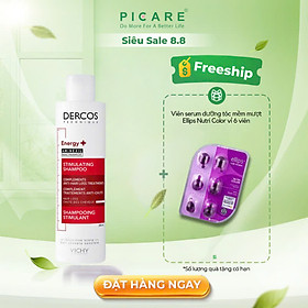 Dầu Gội Tăng Cường Dưỡng Chất Giúp Giảm Rụng Tóc Vichy Dercos Energising Shampoo Hairloss 200ml ( Mẫu mới)
