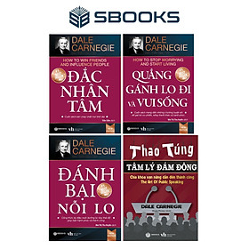 Sách Combo 4 Cuốn : Đắc Nhân Tâm + Quẳng Gánh Lo Đi & Vui Sống + Đánh Bại Nỗi Lo + Thao Túng Tâm Lý Đám Đông - SBOOKS