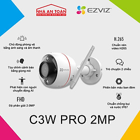 Mua Camera IP Wifi ngoài trời EZVIZ C3W Pro Color Night bản 2MP hàng chính hãng Nhà An Toàn
