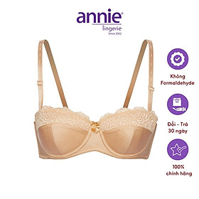 Áo ngực cúp ngang mút mỏng siêu nhẹ annie BRA8150 phối ren, có chỗ lắp thêm mút nâng ngực gợi cảm, ôm ngực không hở ngực