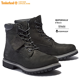 [Original] Timberland Giày Boot Nữ - Women’s Waterville 6-Inch Waterproof Boot Black Nubuck TB0A17VM01