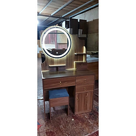 Mua Bàn trang điểm gương có đèn Led cảm ứng  gỗ MDF phủ melamine  màu đồng bộ