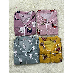 Đồ bộ bầu Pijama mặc bầu và sau sinh Dài Tay chất kate thái BPJM930