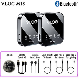Mua Micro thu âm cài áo M18 chuyên livestream  tiktok  vlog   mic bắt nhạy  loại bỏ tiếng ồn  micro không dây  mic thu âm kết hợp sound card lấy nhạc qua bluetooth có echo hát livestream trang bị cổng cắm tai nghe micro cho điện thoại máy ảnh   máy quay