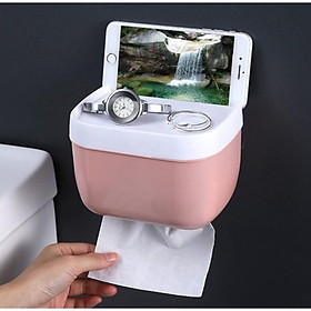 Mua Hộp đựng giấy dán tường có giá đỡ điện thoại ( kèm theo miếng dán chịu lực)