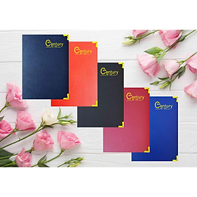 Combo 2 quyển Sổ da Minh Châu, bìa cứng, nẹp góc, nhiều kích thước, màu sắc - Giao màu ngẫu nhiên