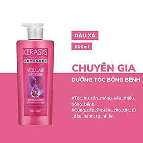 Dầu gội xả dưỡng tóc bồng bềnh chắc khỏe Kerasys Advanced Volume Ampoule Hàn Quốc 600ml