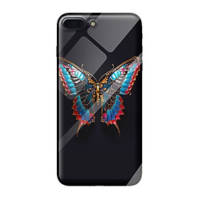 Ốp kính cường lực cho iPhone 7 Plus bướm màu sắc 1 - Hàng chính hãng