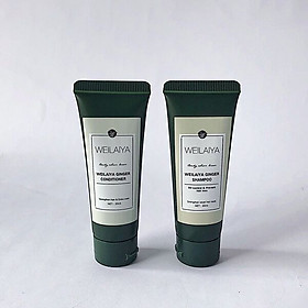 Bộ gội xả Weilaiya tem trắng tinh chất gừng giúp ngăn ngừa rụng và kích mọc tóc mini
