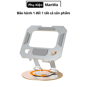 Giá Đỡ Máy Tính Bảng Hợp Kim Nhôm Để Bàn Xoay 360 Độ Cho Điện Thoại, Máy Tính Bảng L08 - Hàng Chính Hãng