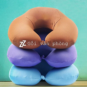 Gối Chữ U Cao Su Non Kê Cổ Du Lịch ZURI PILLOW GLC-05 Đỡ Cực Tốt Sau Gáy, Vỏ Vải Mát Có Khuy Cài Tiện Dụng