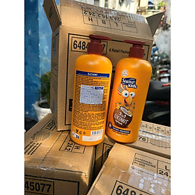 Sữa tắm gội xả 3in1 Suave Kids 700ml hương Dừa màu cam dành cho em bé