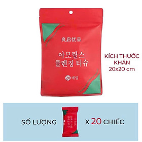 Khăn nén du lịch, túi 20 chiếc khăn nén Hàn Quốc, khăn giấy nén dẻo dai, an toàn với da, nhỏ gọn, thấm hút tốt