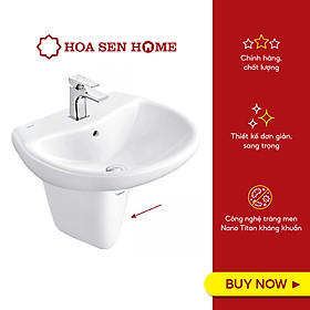 Mua Chân lavabo ngắn Viglacera VI5 270x260x285 mm  màu trắng hình chữ V  sứ ceramic - Hoa Sen Home - Hàng chính hãng
