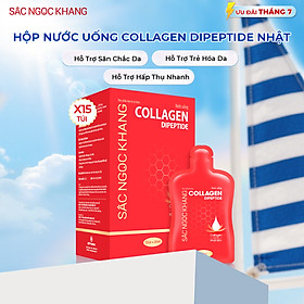 (New) Nước uống Collagen dipeptide 15 túi Sắc Ngọc Khang tinh khiết nhập khẩu từ Nhật Bản, đạt chuẩn hàm lượng hấp thụ nhanh & vượt trội giúp trẻ hóa làn da - săn chắc và sáng mịn