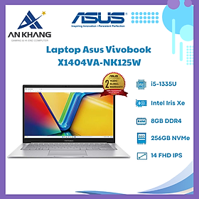 Mua Laptop Asus Vivobook 14 X1404VA-NK125W (Core i5 1335U/ 8GB/ 256GB SSD/ Intel UHD Graphics/ 14.0inch Full HD/ Windows 11 Home/ Silver/ Vỏ nhựa) - Hàng Chính Hãng - Bảo Hành 24 Tháng.