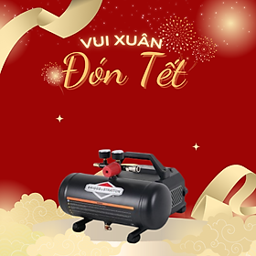 Mua Máy nén khí không dầu 6L BRIGGS & STRATTON 0200682   máy nén khí mini 220V bơm hơi ô tô   xe máy  nén khí sạch công suất tối đa 1.5Hp - Hàng chính hãng