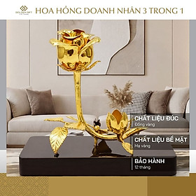 Quà tặng Sếp nữ cao cấp: Bông hoa hồng doanh nhân mạ vàng 