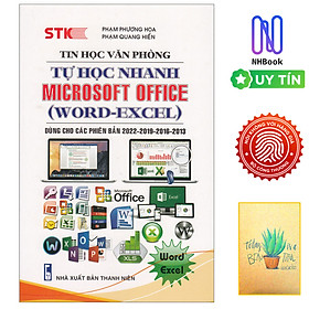 Hình ảnh Sách - Tin Học Văn Phòng - Tự Học Nhanh Microsoft Office (Word - Excel - Dùng Cho Các Phiên Bản 2022-2019-2016-2013) ( Tặng Sổ Tay Xương Rồng )