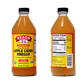Giấm táo hữu cơ Bragg - Organic Apple Cider Vinegar